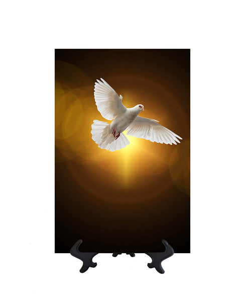 8x12 Holy Spirit in the form of a dove with the sun and its golden rays in the background & no background