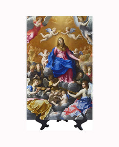 8x12 Coronation of the Virgin - Guido Reni -Coronation of Mary Queen of Heaven and Earth on stand & no background