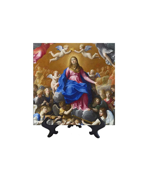 8x8 Coronation of the Virgin - Guido Reni -Coronation of Mary Queen of Heaven and Earth on stand & no background