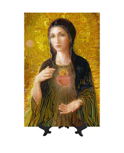 Immaculate Heart of Mary Gold on stand & no background