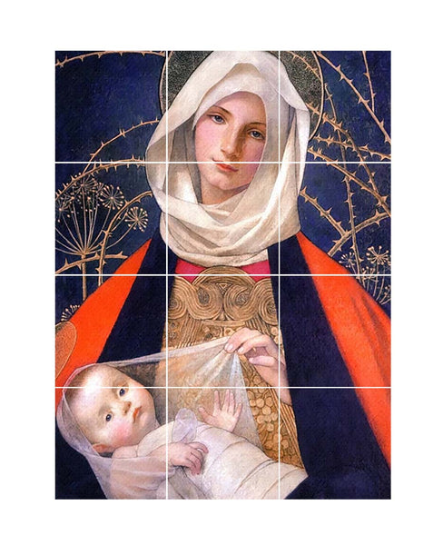 The Madonna with Child Renaissance Ceramic Tile Wall Mural