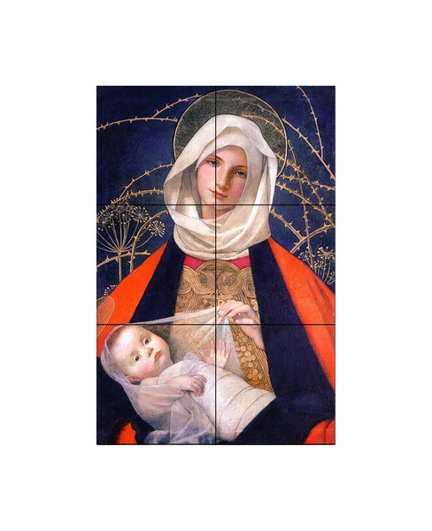 The Madonna with Child Renaissance Ceramic Tile Wall Mural