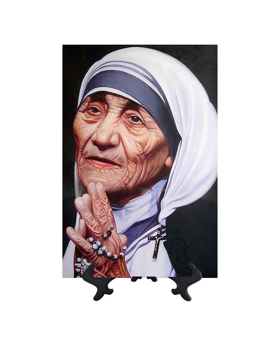 8x12 St. Mother Teresa of Calcutta on stand & no background