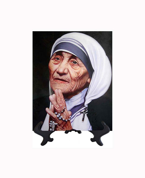 8x10 St. Mother Teresa of Calcutta on stand & no background