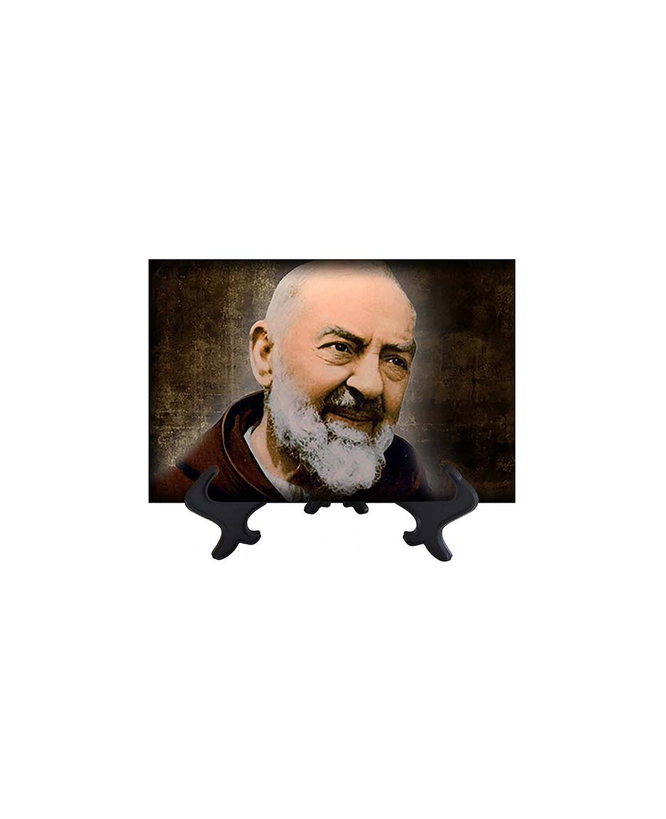 8x12 St. Padre Pio on stand & no background