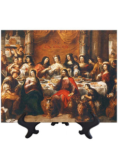 Main The Wedding Feast at Cana Renaissance Jesus Art on tile & no background