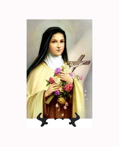 8x12 St. Therese of Lisieux - The Little Flower on stand & no background